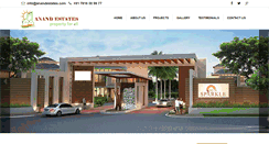 Desktop Screenshot of anandestates.com